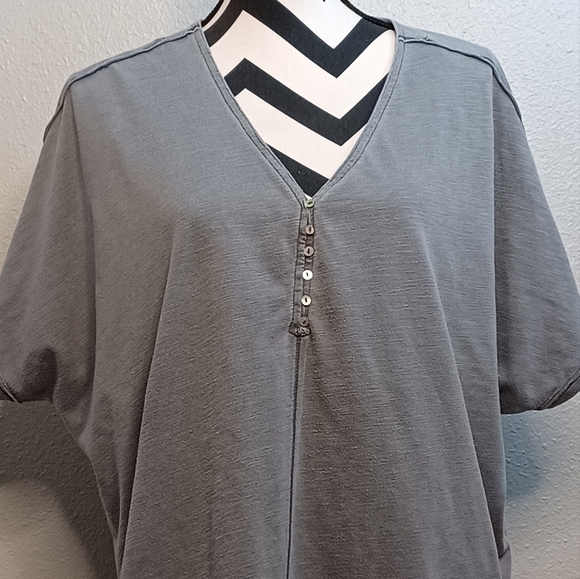 Neuflora Cotton Nuetral Minimalist Lagenlook Boho Tunic Top - Picture 3 of 11